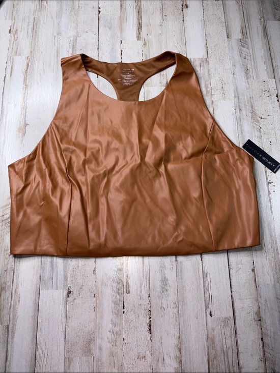 Tahari Other - Tarhari Sport Faux Leather Racerback Bralette - Brown Size 3X NWT